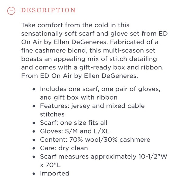 {ED by Ellen} Scarf and Gloves set NWT - Picture 7 of 8